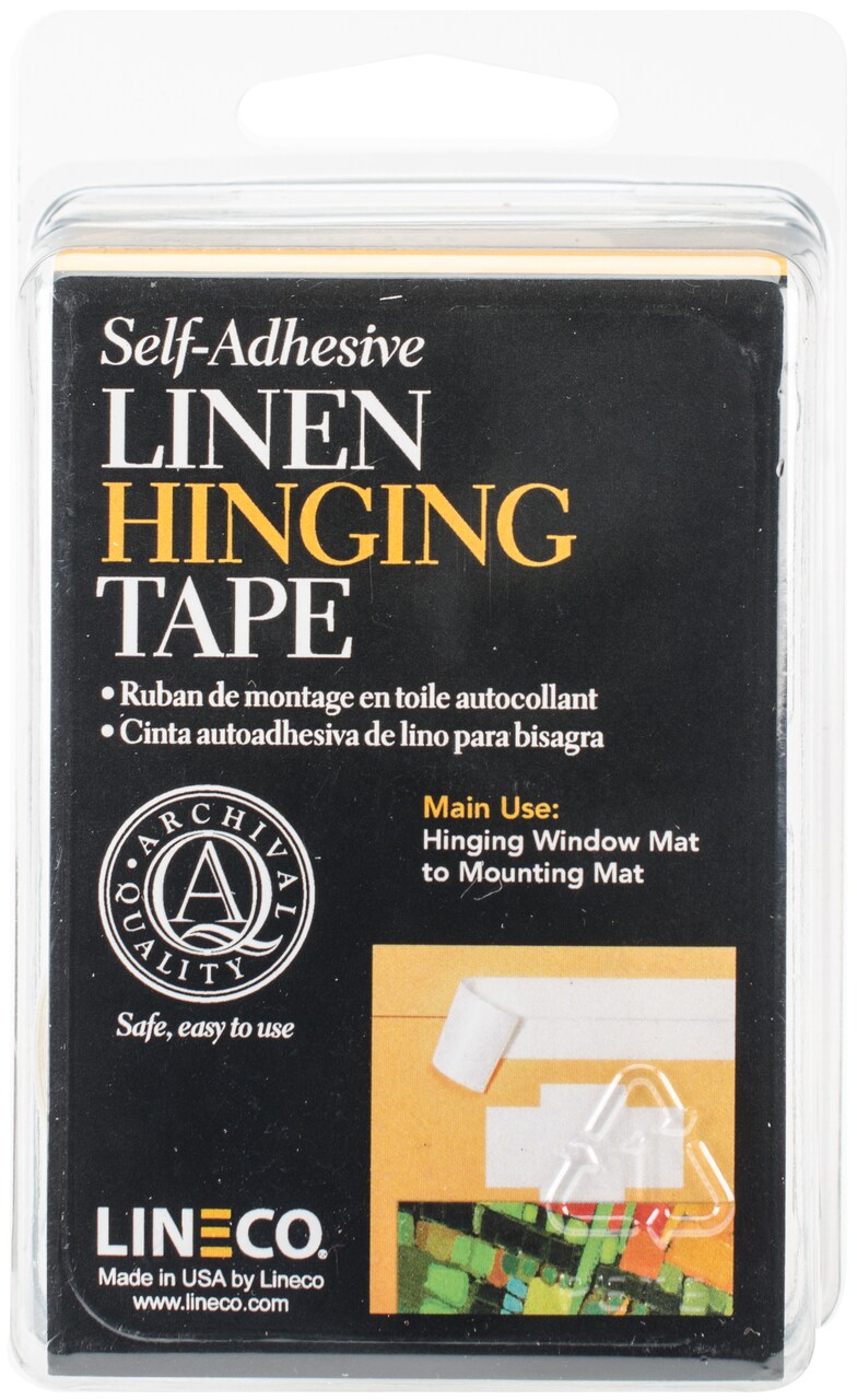 Lineco Self-Adhesive Linen Hinging Tape-White 1.25"X12'
